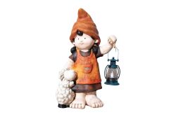 HYK844 KUCUK FENER TUTAN KIZ 28x44 cm (DY) - DEKORATİF OBJE