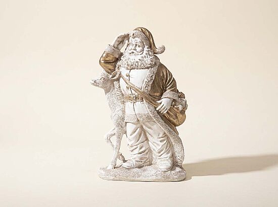 GEYİKLİ NOEL BABA 23x32 cm KREM-GOLD (YLBŞ) HYK952 - 1