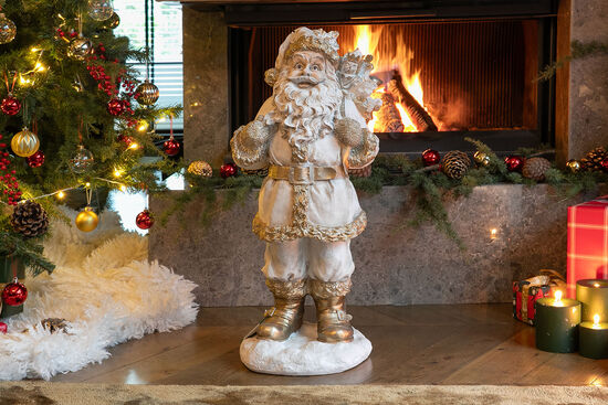 HYK954 BÜYÜK NOEL BABA 35X80 CM GOLD-KREM (YLBŞ) - 2