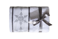 İKİLİ 45X70 cm BÜYÜK KARTANESİ HAVLU BEYAZ-GRİ - 2