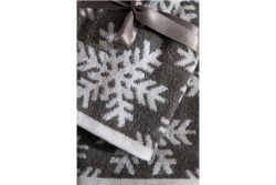 İKİLİ 45X70 cm KARTANESİ JAKAR HAVLU GRİ - 5