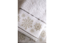 İKİLİ 45X70 cm KARTANESİ KUTULU HAVLU BEYAZ-GRİ - 6