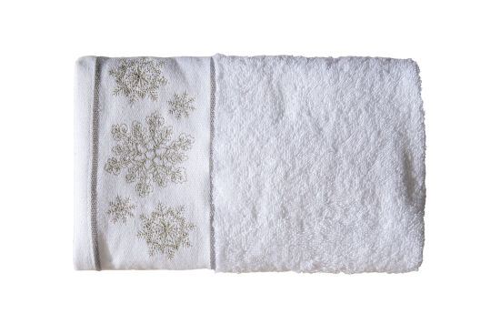 İKİLİ 45X70 cm KARTANESİ KUTULU HAVLU BEYAZ-GRİ - 1