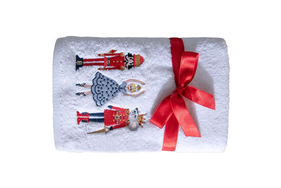 İKİLİ 45X70 cm KURŞUN ASKER HAVLU BEYAZ - 2