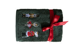 İKİLİ 45X70 cm KURŞUN ASKER HAVLU YEŞİL - HOME SWEET HOME