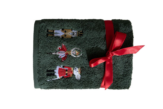 İKİLİ 45X70 cm KURŞUN ASKER HAVLU YEŞİL - 1