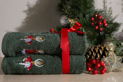 İKİLİ 45X70 cm KURŞUN ASKER HAVLU YEŞİL - 3