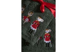 İKİLİ 45X70 cm KURŞUN ASKER HAVLU YEŞİL - 5