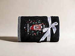 İKİLİ 45X70 cm MERRY CHRISSMAS HAVLU SİYAH - 2