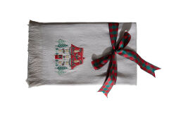 İKİLİ EV NAKIŞ YILBAŞI MUTFAK HAVLUSU - HOME SWEET HOME