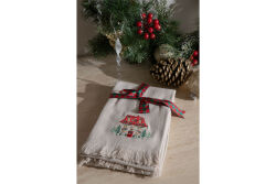 İKİLİ EV NAKIŞ YILBAŞI MUTFAK HAVLUSU - 2