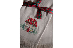 İKİLİ EV NAKIŞ YILBAŞI MUTFAK HAVLUSU - 4