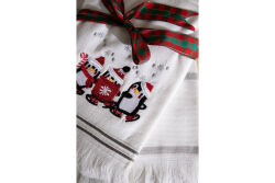 İKİLİ ŞAPKALI PENGUEN YILBAŞI MUTFAK HAVLUSU - 4