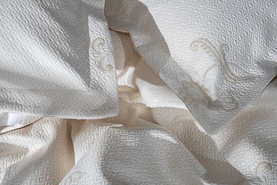 JADESSA PİKE-YATAK ÖRTÜSÜ 240x250 3 PRC KREM-GOLD - 3