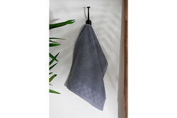 JAKARLI GEOMETRİK DESEN BORDÜRLÜ HAVLU 30X50cm MAVİ - Thumbnail