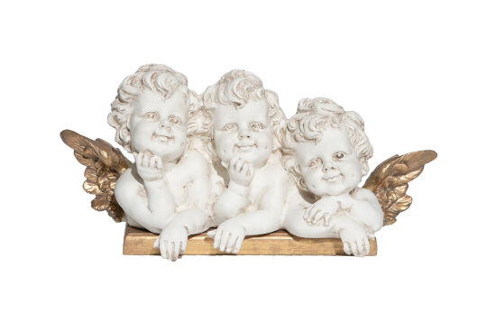 KAİDELİ 3'LÜ SEVİMLİ MELEK 10X34 CM KREM-GOLD - 1