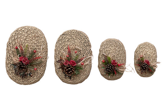 KAPAKLI YILBASI SEPETI 18x11x8cm GOLD - 4