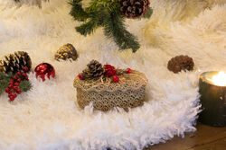 KAPAKLI YILBASI SEPETI 18x11x8cm GOLD - 3