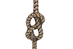 KNOT YAN SEHPA ÜST VE TABAN MERMER ANTİK ALTIN 30X30X55 CM 45857 - 2