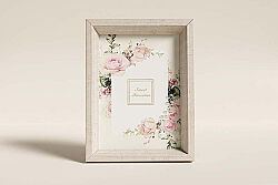 KRV-111B CICEKLI FOTOGRAF CERCEVESI KREM 15x21cm - 