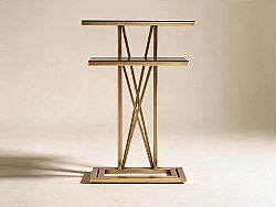 BRONZ AYNALI CAPRAZ ZIGON PIRINC ESKITME 45x30x65cm/40x25x50cm KRVN-043 - ZİGON