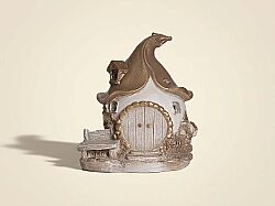 KÜÇÜK SEVİMLİ EV 15X17 CM KREM-GOLD (YLBŞ) - KERVAN