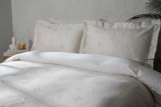 LADİS PİKE-YATAK ÖRTÜSÜ 240x250 3 PRC KREM-BEJ - 5
