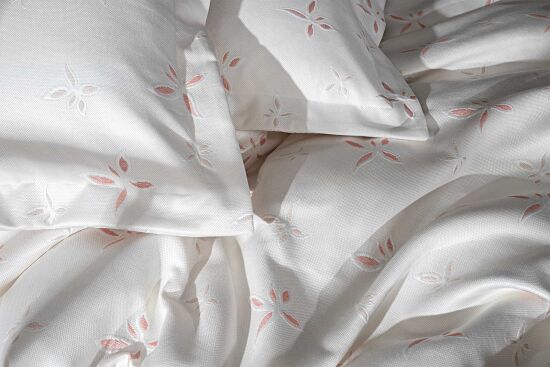 LADİS PİKE-YATAK ÖRTÜSÜ 240x250 3 PRC KREM-SOMON - 3