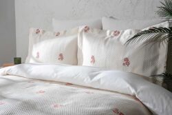 LAGOS PİKE-YATAK ÖRTÜSÜ 240x250 3 PRC KREM-KIRMIZI - 2