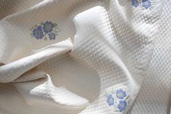 LAGOS PİKE-YATAK ÖRTÜSÜ 240x250 3 PRC KREM-MAVİ - 4