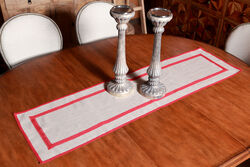 KERVAN - LARNI RUNNER BEJ-KIRMIZI 40x150cm