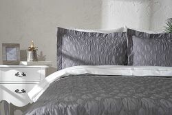 LASSO PİKE-YATAK ÖRTÜSÜ 240x250 3 PRC GRİ - KERVAN