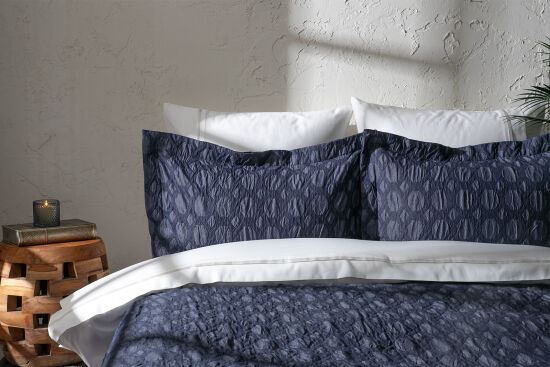 LASSO PİKE-YATAK ÖRTÜSÜ 240x250 3 PRC LACİVERT - 1