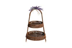 SERVİS-SUNUM - LAVENDER 2 KATLI SUNUMLUK 25X25X42 CM (SPT-328)