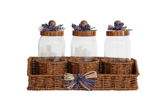 LAVENDER 3'LÜ KAVANOZ SET (7 PRÇ) 13X38X25 CM (SPT-303)