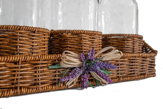 LAVENDER 3'LÜ KAVANOZ SET (7 PRÇ) 13X38X25 CM (SPT-303)