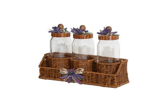 LAVENDER 3'LÜ KAVANOZ SET (7 PRÇ) 13X38X25 CM (SPT-303)