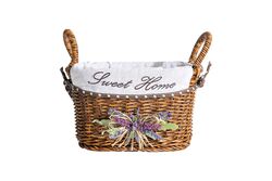 SEPET - LAVENDER KULPLU OVAL SEPET (S) 28X18X16 CM (SPT-319)