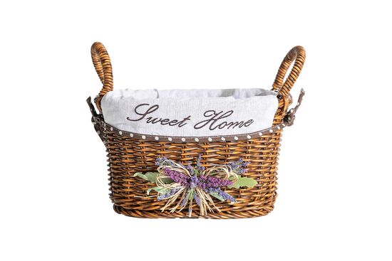 LAVENDER KULPLU OVAL SEPET (S) 28X18X16 CM (SPT-319)