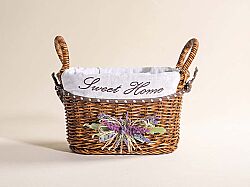 LAVENDER KULPLU OVAL SEPET (S) 28X18X16 CM (SPT-319) - SEPET