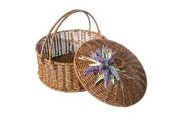 LAVENDER KULPLU YUVARLAK PİKNİK SEPETİ (M) 29X19 CM (SPT-332) - Thumbnail
