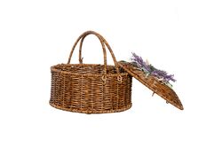 LAVENDER KULPLU YUVARLAK PİKNİK SEPETİ (S) 24X15 CM (SPT-332) - Thumbnail