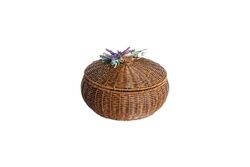 SEPET - LAVENDER YUVARLAK KAPAKLI SEPET (M) 29X19 CM (SPT-333)