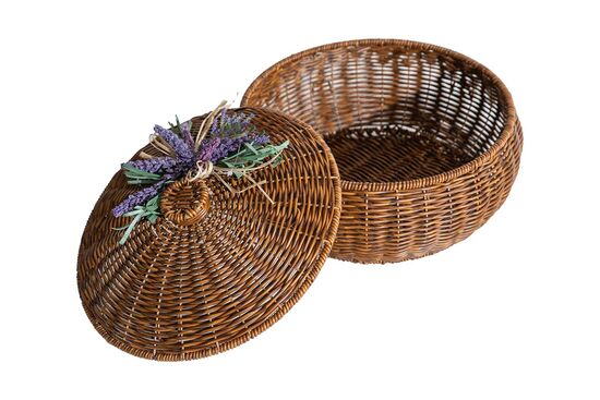 LAVENDER YUVARLAK KAPAKLI SEPET (M) 29X19 CM (SPT-333)