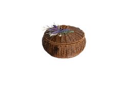 SEPET - LAVENDER YUVARLAK KAPAKLI SEPET (S) 24X15 CM (SPT-333)