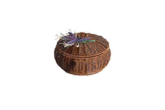 LAVENDER YUVARLAK KAPAKLI SEPET (S) 24X15 CM (SPT-333)