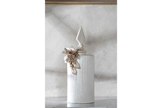 LAVİN KAPAKLI VAZO BÜYÜK 25X60 CM KREM-GOLD - 5