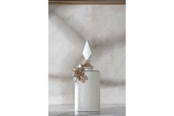 LAVİN KAPAKLI VAZO KÜÇÜK 25X50 CM KREM-GOLD - 5