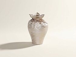 LAVİN VAZO ORTA 21X27 CM KREM-GOLD - KERVAN
