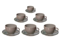 LEAFY 6'LI NESCAFE FİNCAN TAKIMI 215 CC (6 FİNCAN+6 TABAK) - 1